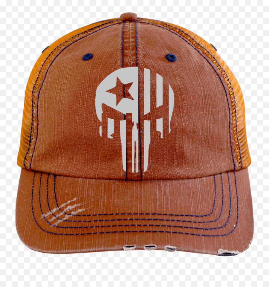 Punisher Skull Flag Distressed Cap Hat Emoji,Punisher Skull Logo