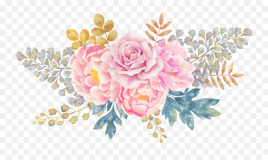 Download Gold And Precious Flower Transparent Decorative Emoji,Gold Flowers Png
