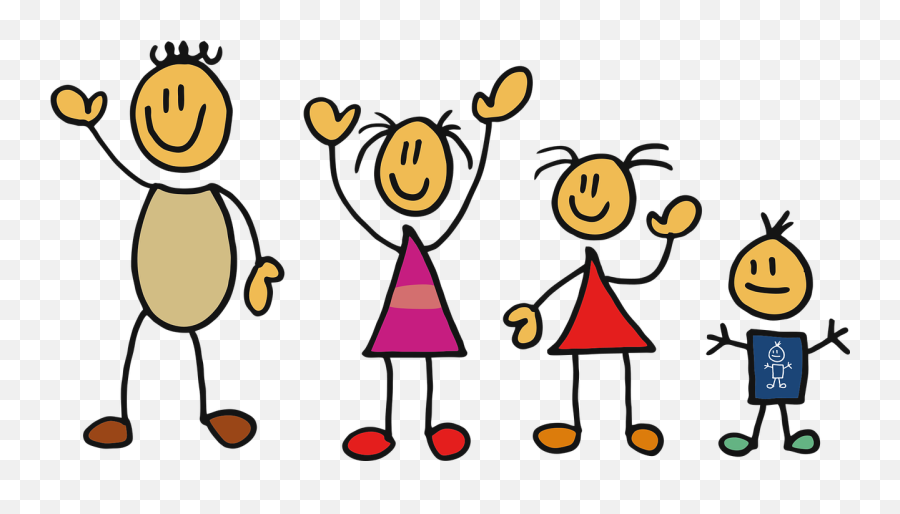 Family Cartoon People - Free Vector Graphic On Pixabay Emoji,People Standing Back Png
