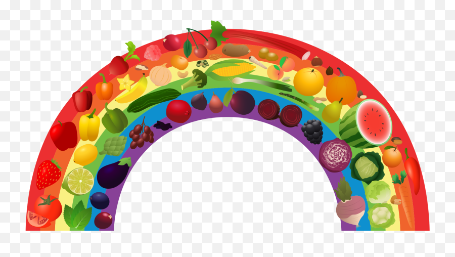 Fruit And Veg Rainbow - Clip Art Library Healthy Clipart Emoji,Healthy Clipart