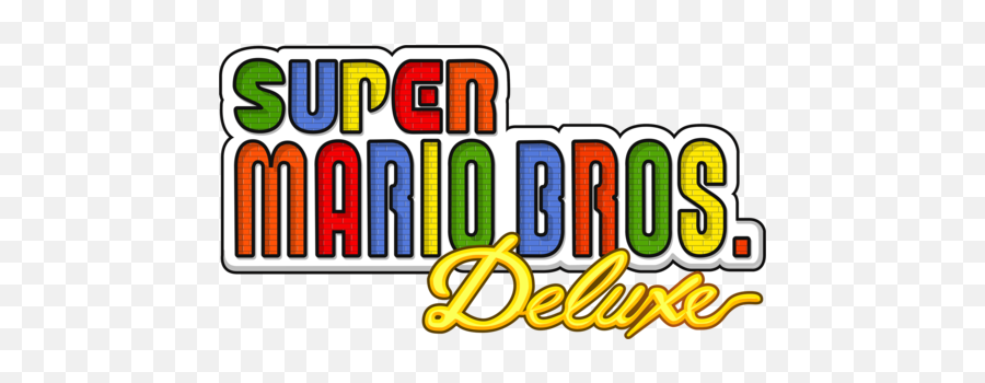 Super Mario Bros - Super Mario Bros Deluxe Logo Emoji,Super Mario Bros Logo