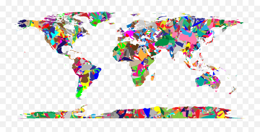 Office Clipart World Map - World Map Abstract Emoji,World Map Clipart