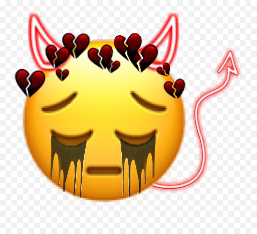 Sad Emoji Devil With Sticker By Demondevil - Sad Devil Emoji Png,Sad Emoji Png