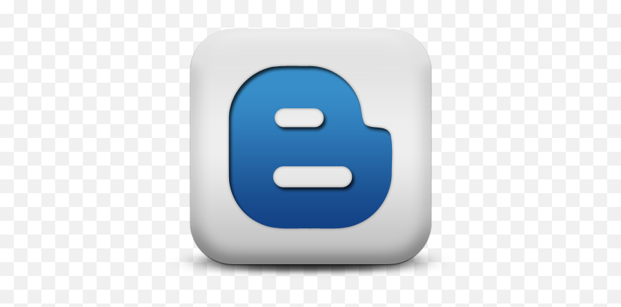 Blogger Icon From The Matte Blue And White Square Icons - Matte Blue And White Square Icons Blogger Emoji,Blogger Logo