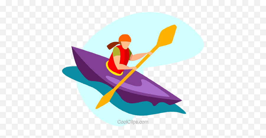 Kayaking Royalty Free Vector Clip Art Illustration - Vc005520 Kayaking Clipart Transparent Emoji,Kayak Clipart