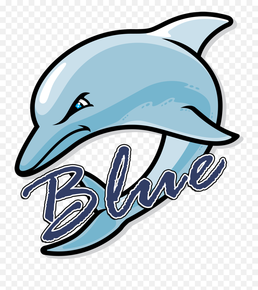 Blue Dolphins Logo - Cartoon Dolphin Clipart Full Size Blue Dolphins Swim Team Logo Emoji,Dolphin Clipart