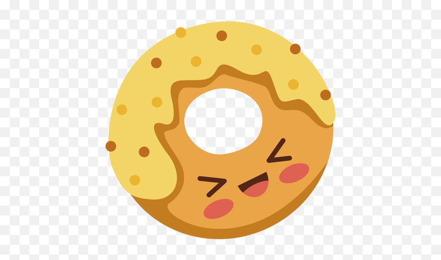 Flat Kawaii Donut - Donut Kawaii Png Emoji,Donut Transparent Background