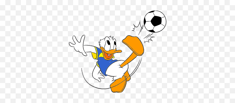 Disney Soccer Clip Art Images 2 Sports - Donald Duck With Ball Emoji,Soccer Clipart
