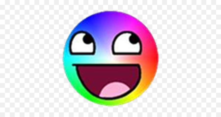 Rainbow Epic Face Transparent - Epic Face Transparent Rainbow Emoji,Roblox Face Transparent