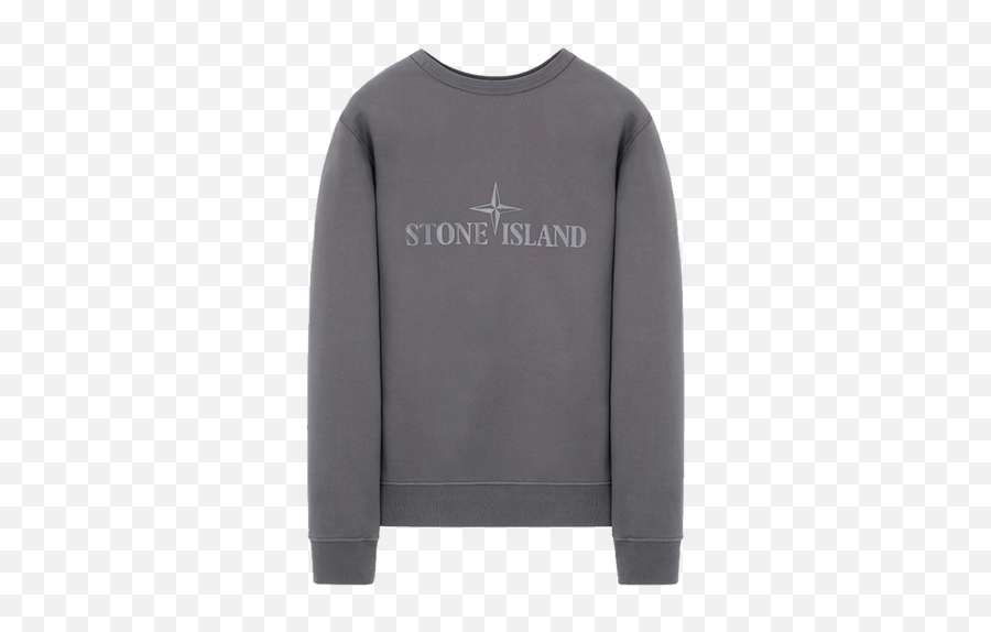 Stone Island Fleece Double Front - Long Sleeve Emoji,Stone Island Logo