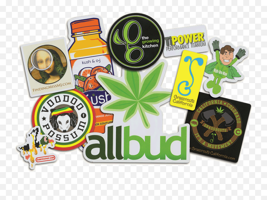 Labels As Marijuana Goes Legit - Transparent Sticker Brands Png Emoji,Weed Logos