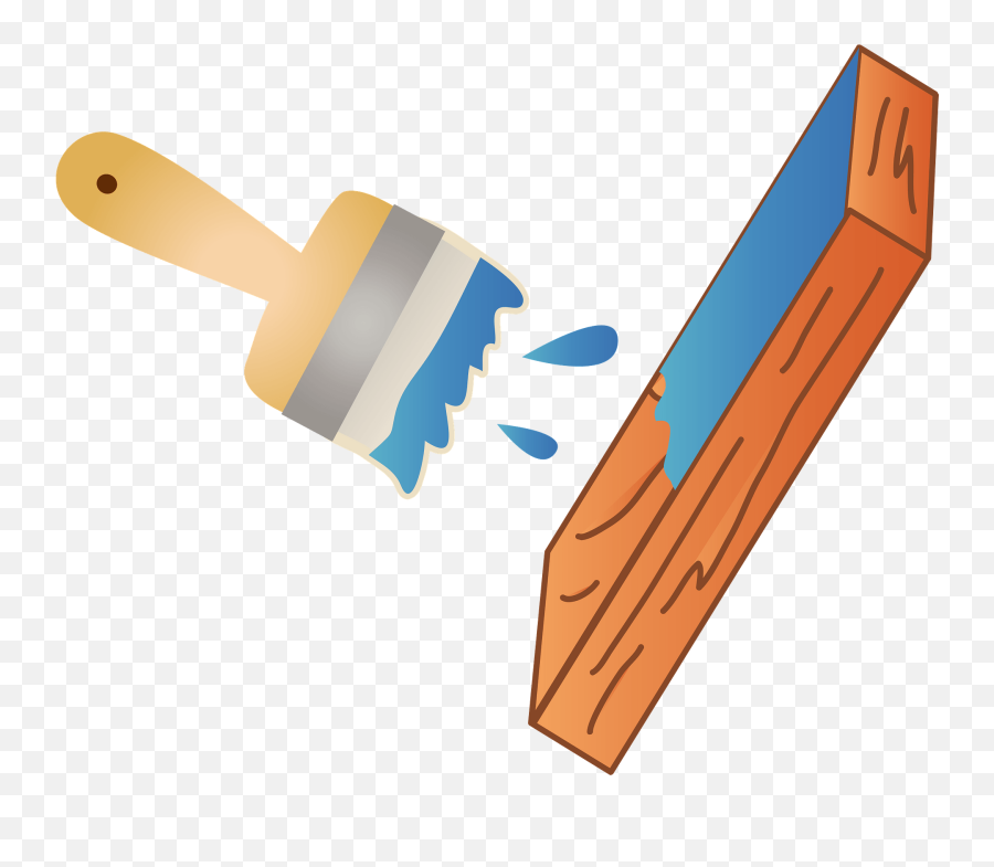 Paintbrush Painting Blue Paint - Horizontal Emoji,Painting Clipart