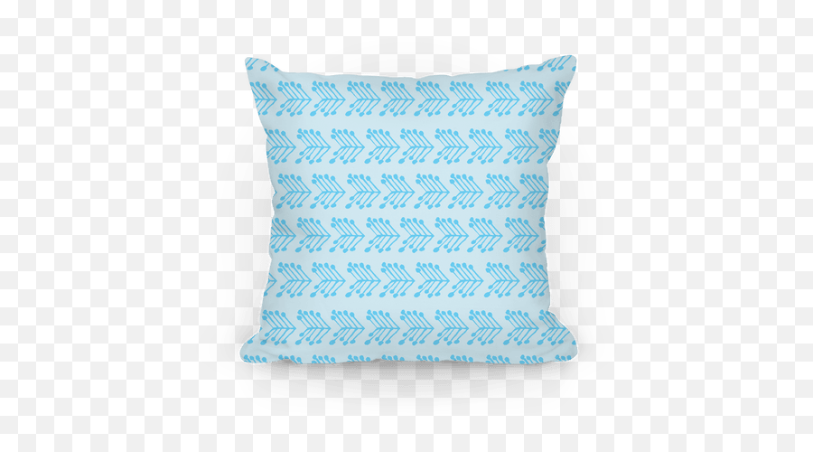 Blue Cute Chevron Pattern Pillows Lookhuman - Decorative Emoji,Pillow Clipart