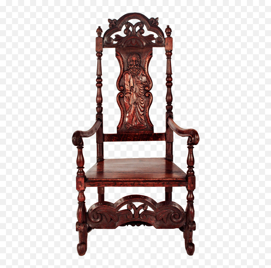 Download Medieval English Oak Throne King Chair With Emoji,Throne Transparent