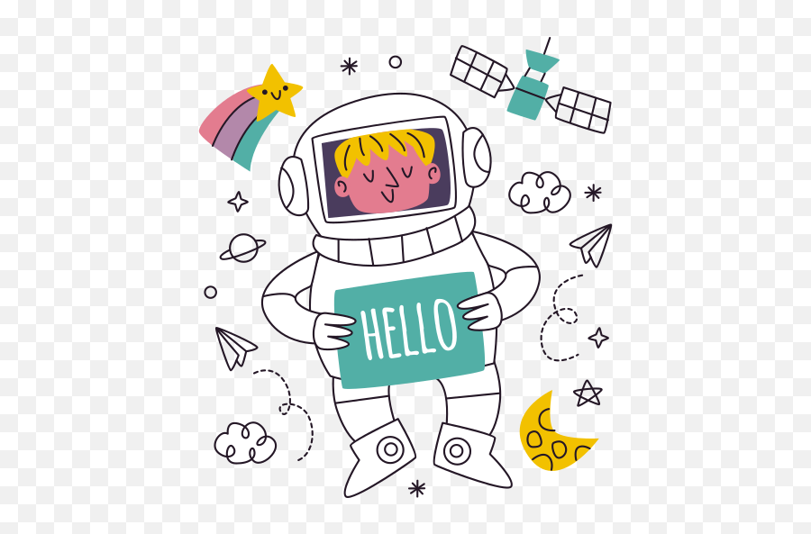 Astronaut Stickers - Free People Stickers Emoji,Astronaut Transparent Background