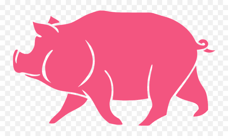 Pig Silhouette - Free Vector Silhouettes Creazilla Emoji,Pig Outline Clipart