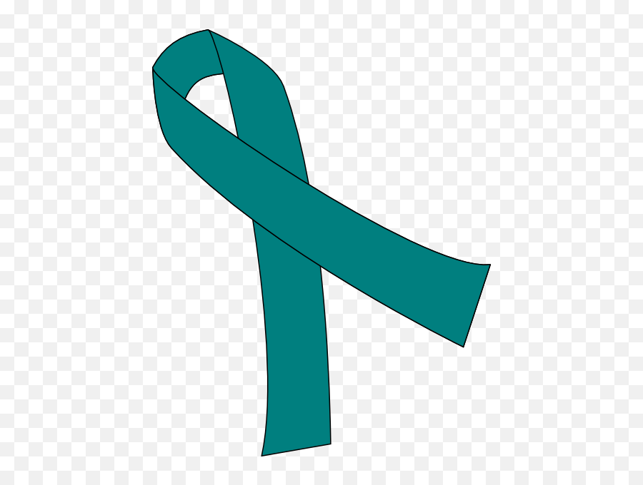 Teal Ribbon For Cancer Clip Art At Clkercom - Vector Clip Teal Ribbon Clipart Emoji,Cancer Ribbon Clipart