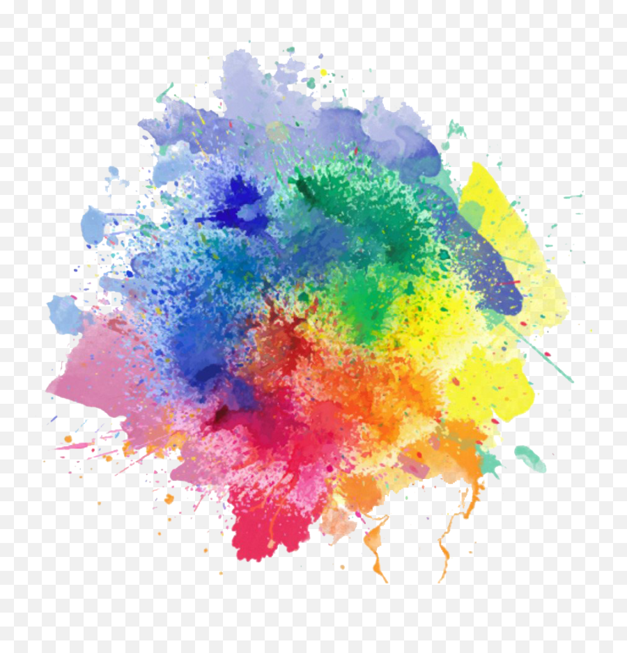 Color Paint Art Transparent Background - Transparent Colour Splash Emoji,Transparent Paint