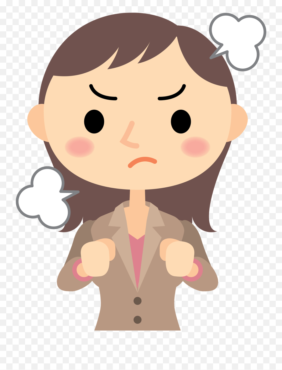 Businesswoman Is Angry Clipart - Angry Clipart Emoji,Angry Clipart