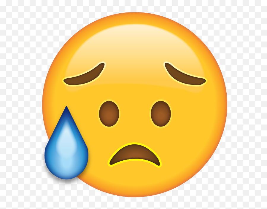 Crying Emoji Png Transparent Image - Disappointed Emoji Png,Crying Emoji Png