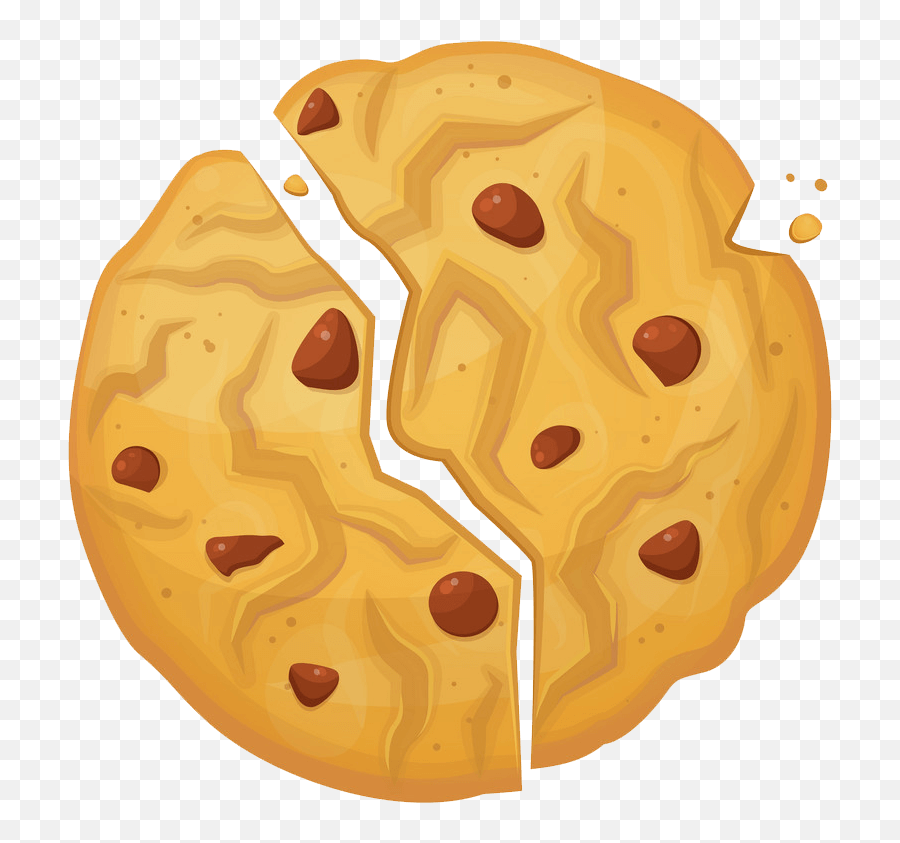 Broken Cookie Clipart Transparent 2 - Broken Cookie Png Emoji,Cookie Clipart