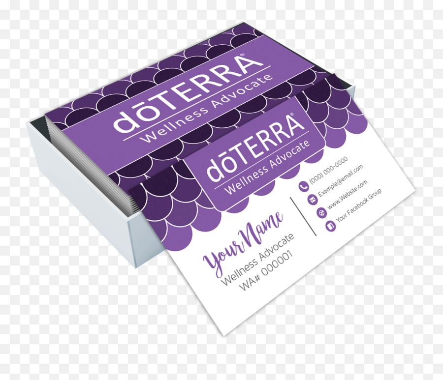 Download Hd Custom Doterra Business Cards Design - Business Grapevines Emoji,Facebook Logo For Business Cards