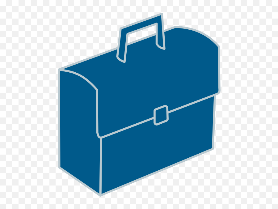 Blue Briefcase Clip Art At Clker - Blue Briefcase Clipart Emoji,Briefcase Clipart