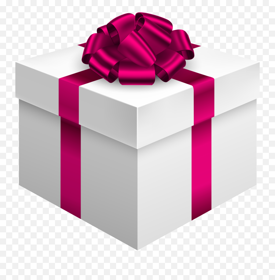 Clipart Present White Christmas Clipart Present White - Pink Present Png Emoji,Christmas Present Png