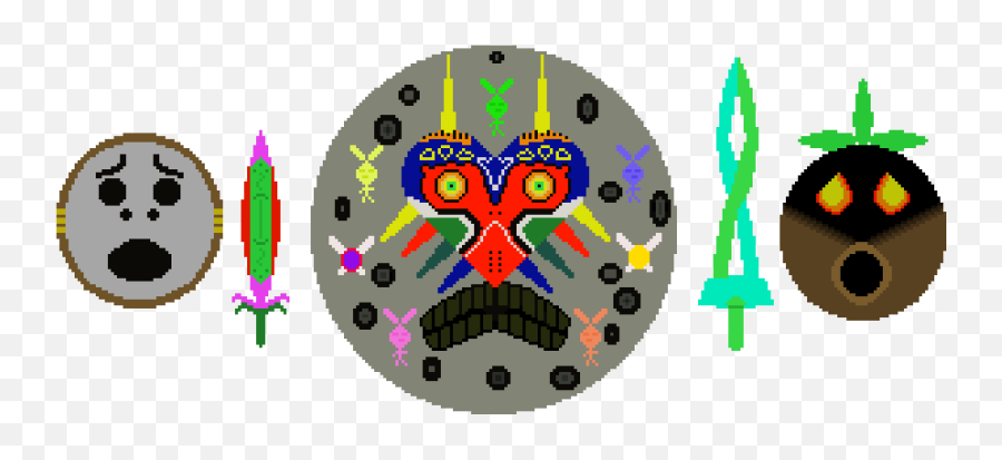 Majoras Mask - Dot Emoji,Majora's Mask Logo