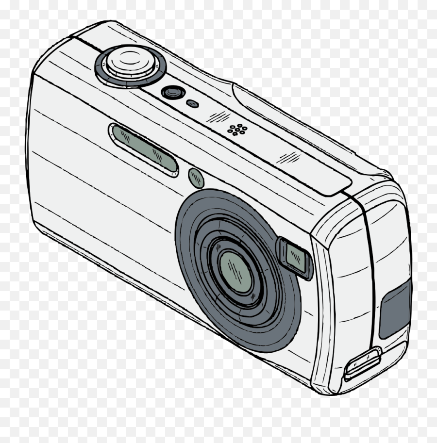 Camera Clipart Digital Camera - Dessin Appareil Photo Numérique Emoji,Camera Clipart Black And White