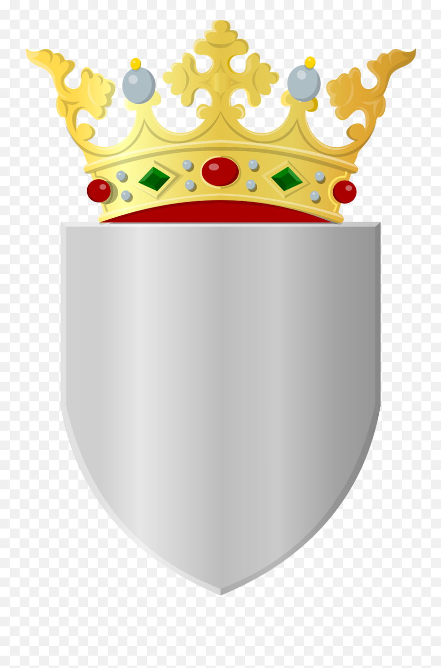 Filesilver Shield With Golden Crownsvg - Wikimedia Commons Silver Shield Emoji,Gold Crown Logo