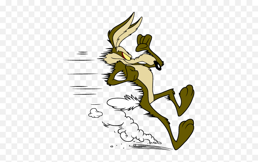 Roadrunner And Coyote Clipart Image - Wile E Coyote Running Emoji,Coyote Clipart