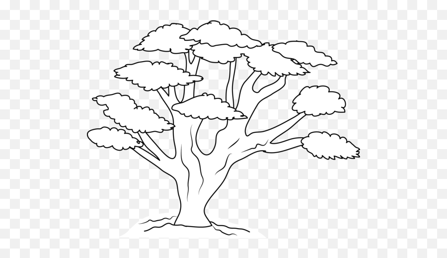 Download Oak Tree Clip Art Black White - Oak Png Image With Full Emoji,Oaktree Clipart