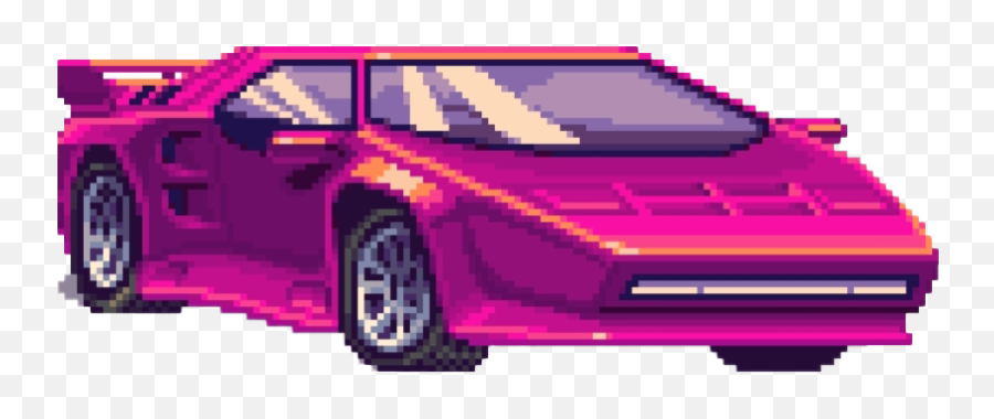 Pixel Retro Car Transparent - Transparent Pixel Car Png Emoji,Transparent Pixel
