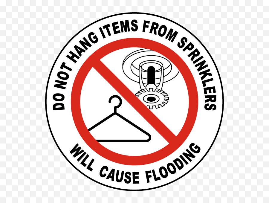Do Not Hang Items From Sprinklers Label - Alte Linde Emoji,Do Not Sign Png