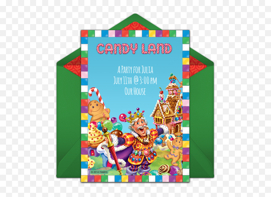 One Of Our Favorite Free Birthday Party Invitations - Blank Candyland Invitations Emoji,Candyland Clipart