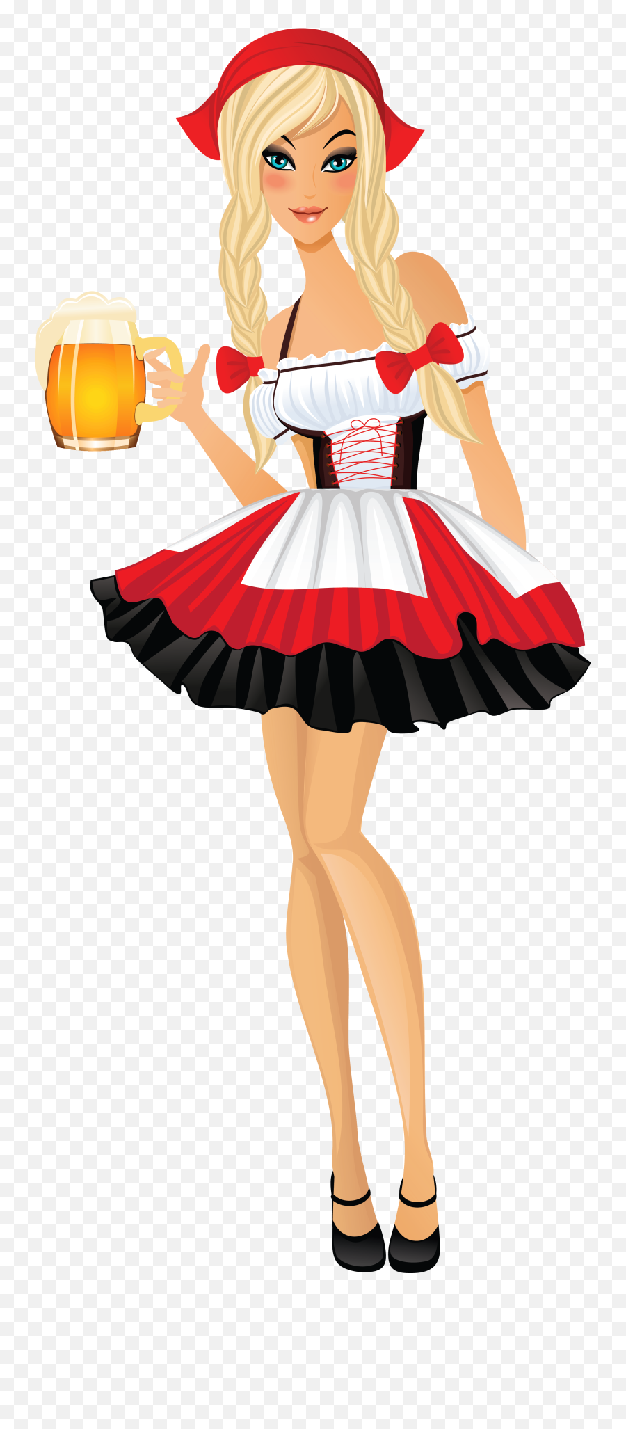 Oktoberfest Girl With Beer Mugs Png Clipart Image Gallery Emoji,Beer Stein Clipart