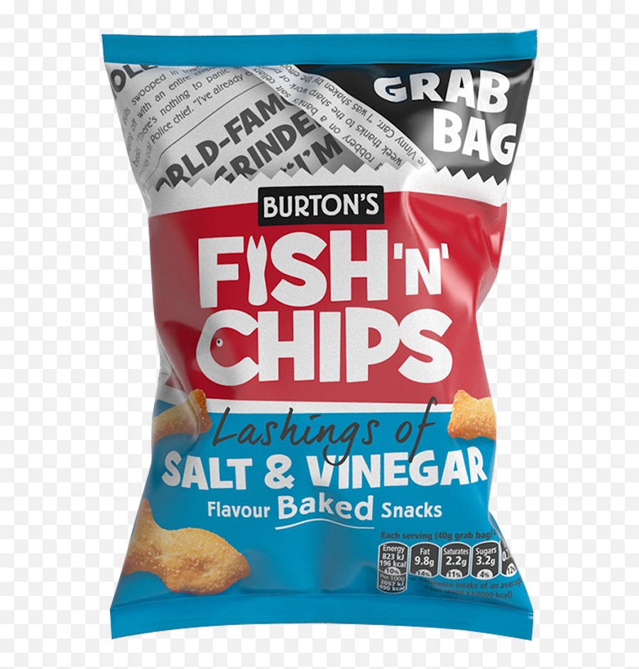 Fish U0027nu0027 Chips Salt U0026 Vinegar Grab Bag - Burtonu0027s Biscuits Emoji,Bag Of Chips Png