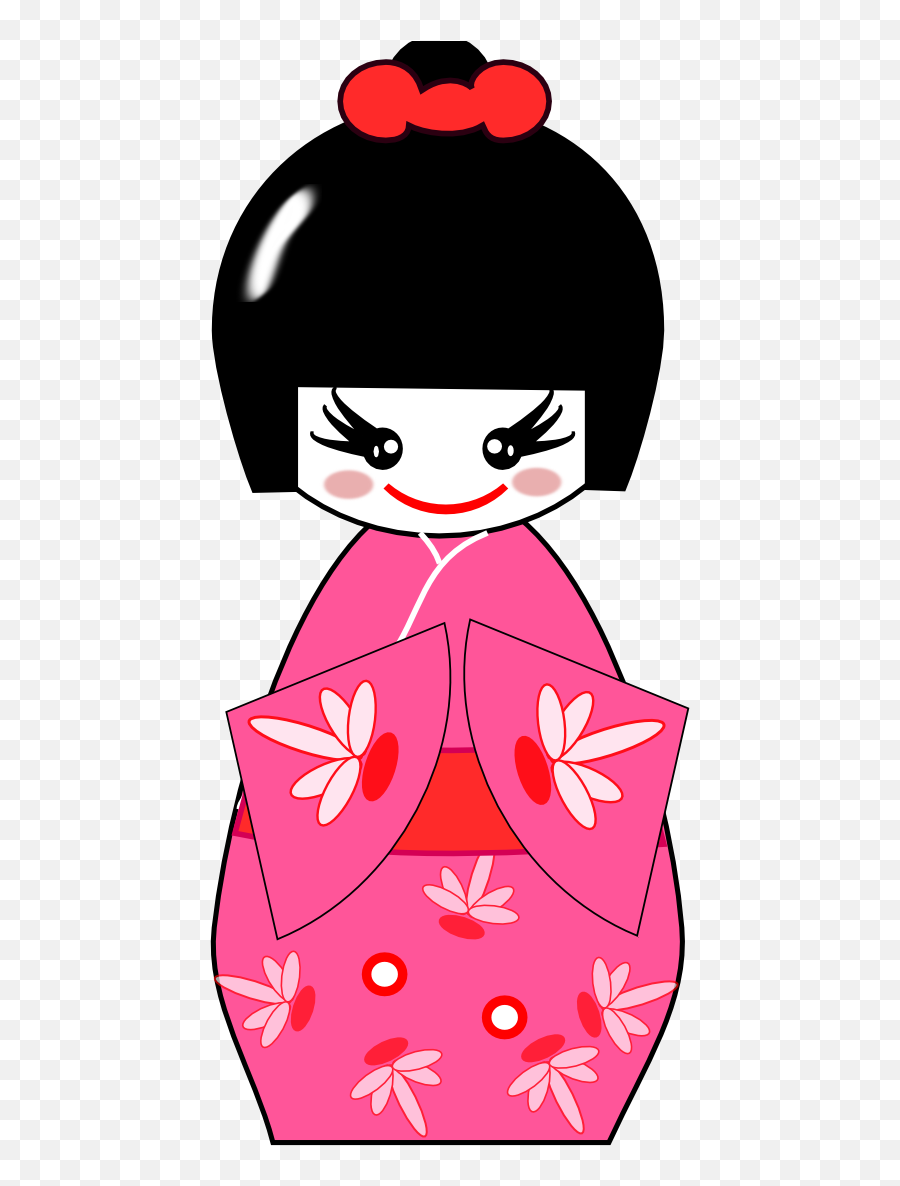 Japanese Doll For Clipart Free Image - Japan Girl Cartoon Clipart Emoji,Doll Clipart