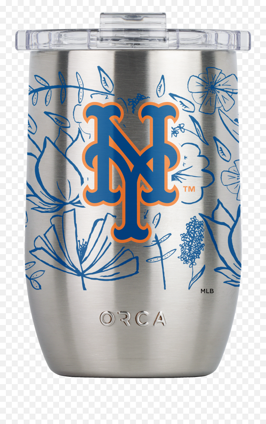 New York Mets Floral Sketch Vino 12oz Emoji,New York Mets Logo