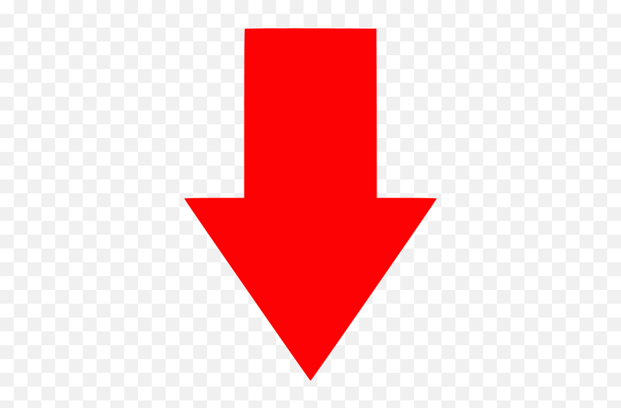 Red Arrow 190 Icon - Free Red Arrow Icons Transparent Red Arrow Down Png Emoji,Red Arrow Png