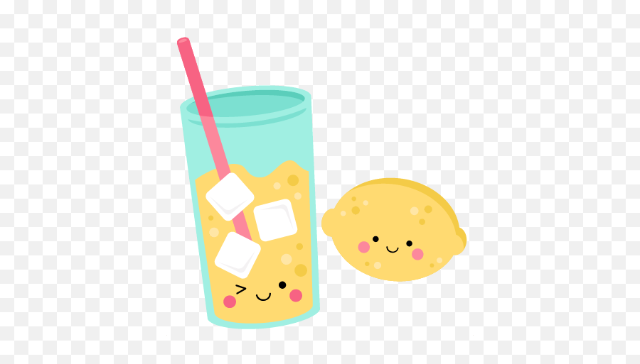 Cute Lemon And Lemonade Svg Scrapbook - Clip Art Cute Lemonade Emoji,Lemonade Clipart