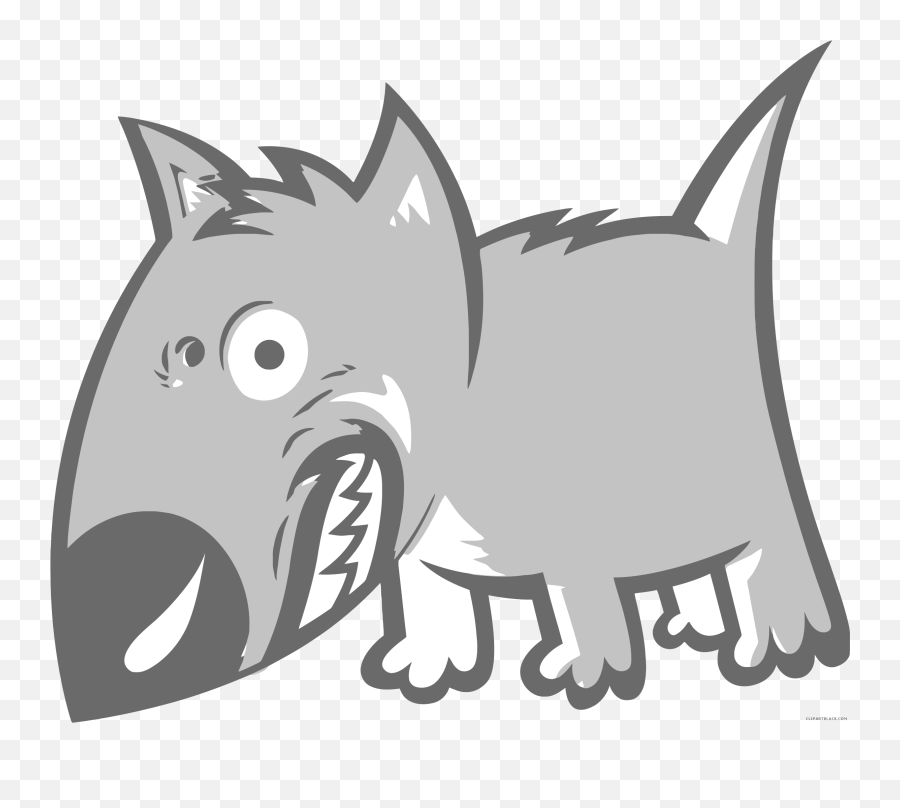Angry Dog Animal Free Black White Clipart Images - Perro Enojado Dibujo Png Emoji,Happy Father's Day Clipart