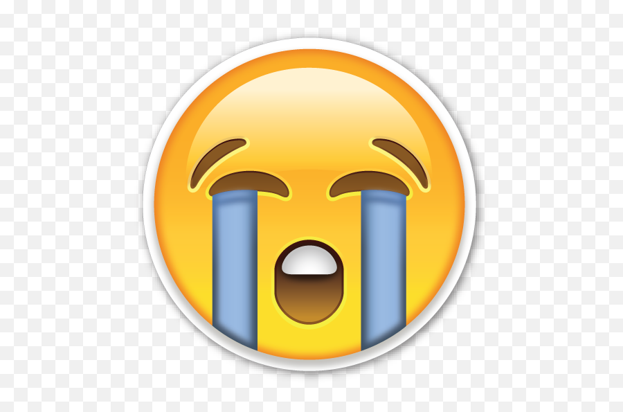 Loudly Crying Face - Emojis De Whatsapp Grandes,Crying Emoji Png