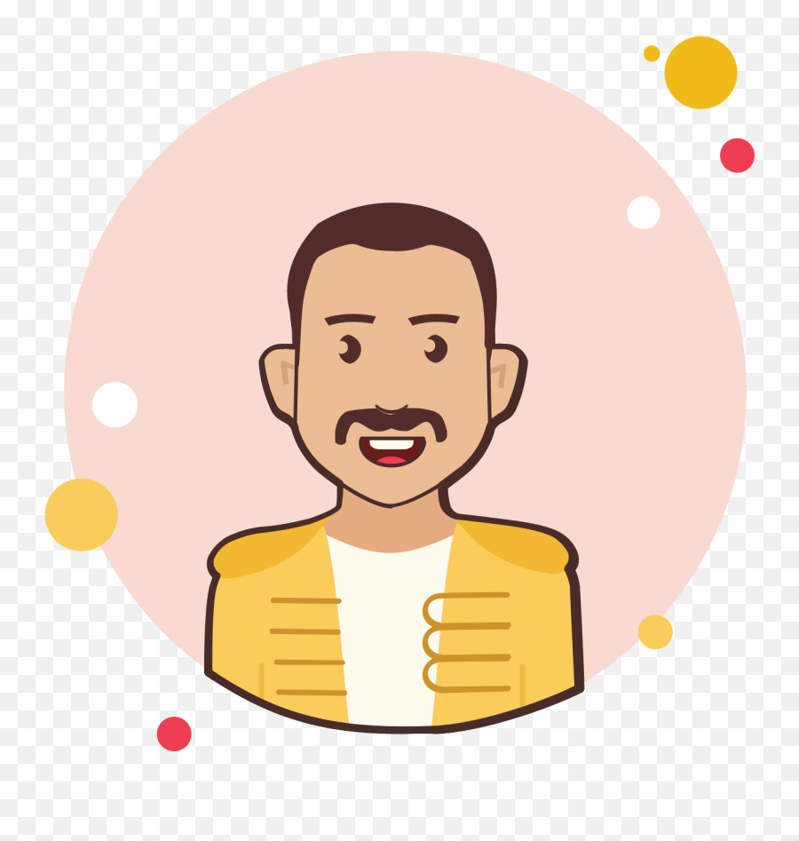 Freddie Mercury Icon - Avatar Male Avatar User Icon Png Emoji,Freddie Mercury Clipart