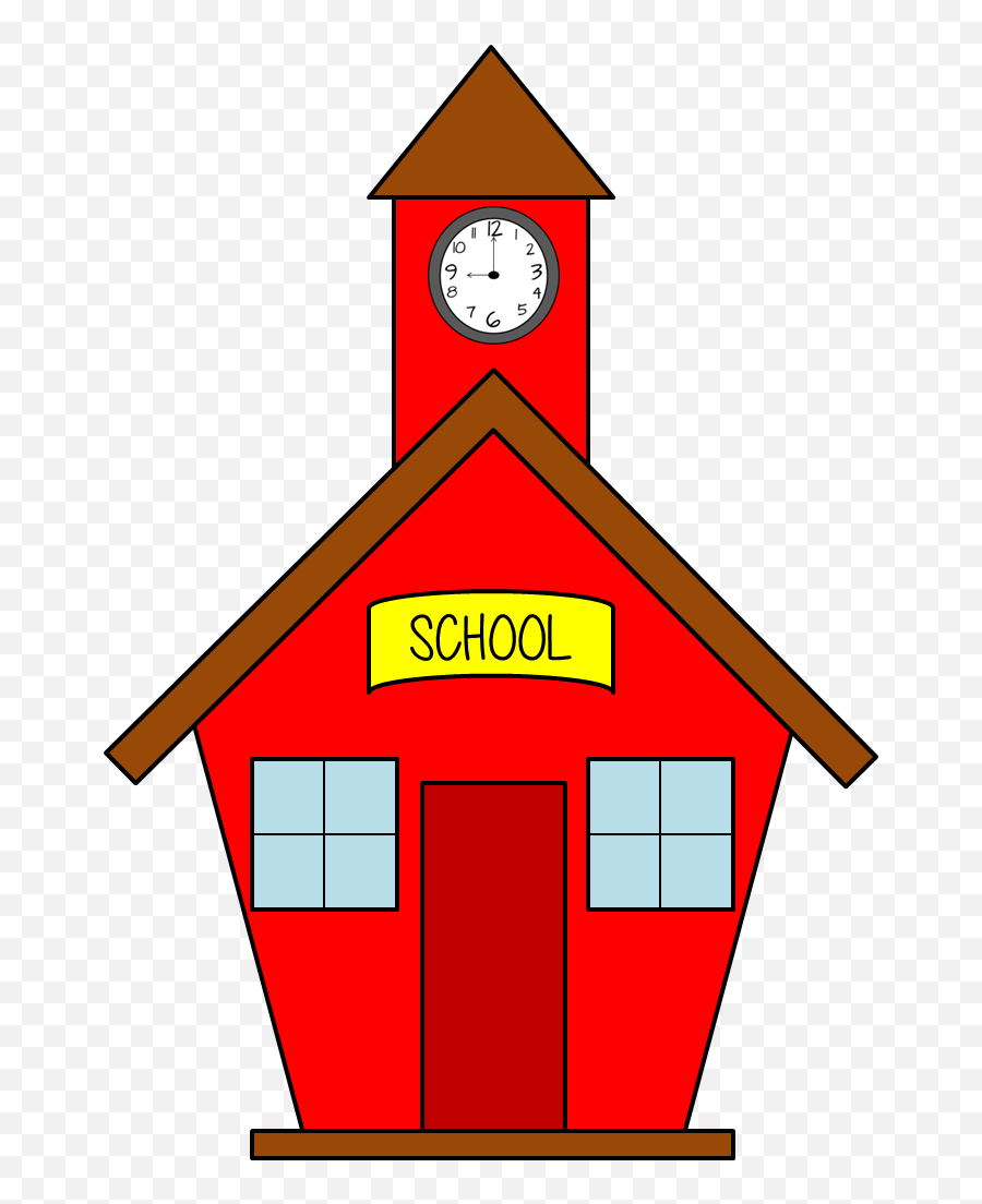 School Building - School House Clipart Emoji,School Clipart