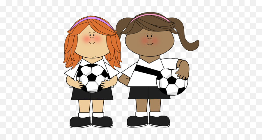 Free Girls Soccer Cliparts Download - Two Girls Soccer Clip Art Emoji,Soccer Clipart