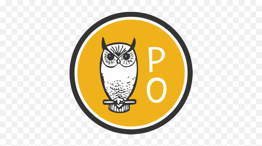 Perched Owl Logo - Great Horned Owl Emoji,Owl Logo