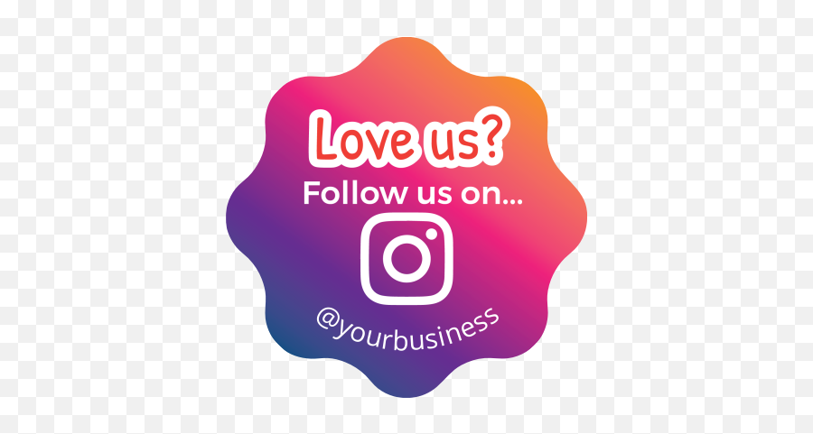 Download Like Us On Instagram Sticker Png Image With No - Follow On Instagram Sticker Template Emoji,Follow Us Png