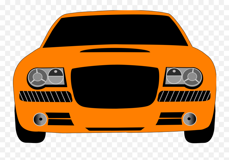 Orange Race Car Svg Vector Orange Race Car Clip Art - Svg Png Car Facing Front Emoji,Red Race Car Clipart